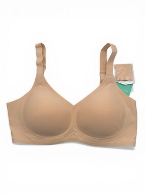Mintreus Women’s Beige Wireless Adjustable Full Coverage Straps Bra Size 2XL NWT